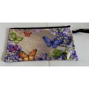 Butterfly Floral Graphics Case Makeup Bag Cute Pencil Case Spring Travel Pouch